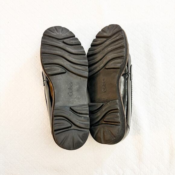 Gabor Patent Leather Suede Penny Loafer Round Toe Flats Shoes Size 6.5 - Picture 4 of 6